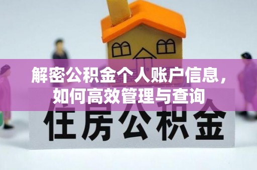 义县解密公积金个人账户信息，如何高效管理与查询